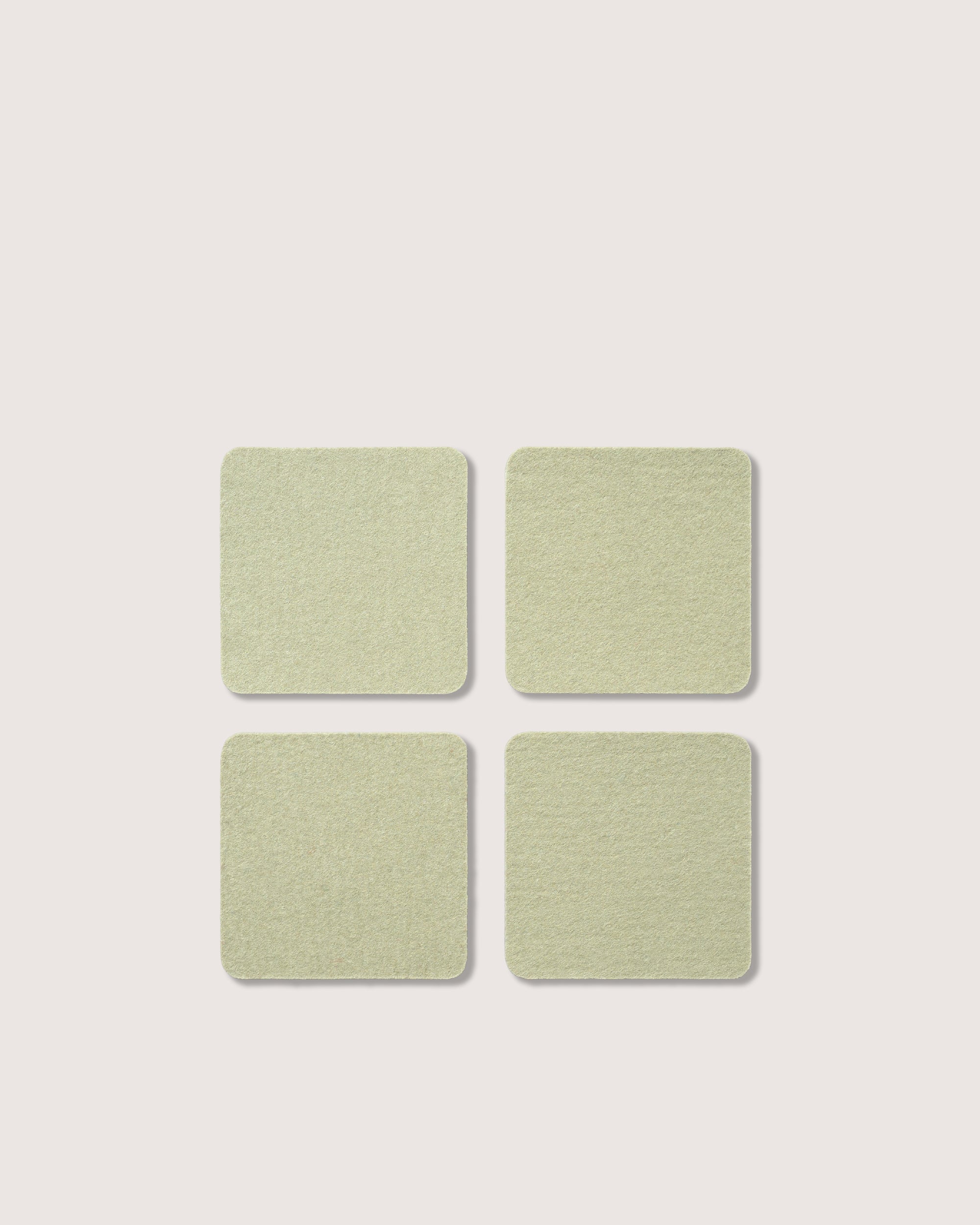 Bierfilzl Merino Wool Square Coaster Solid 4 Pack