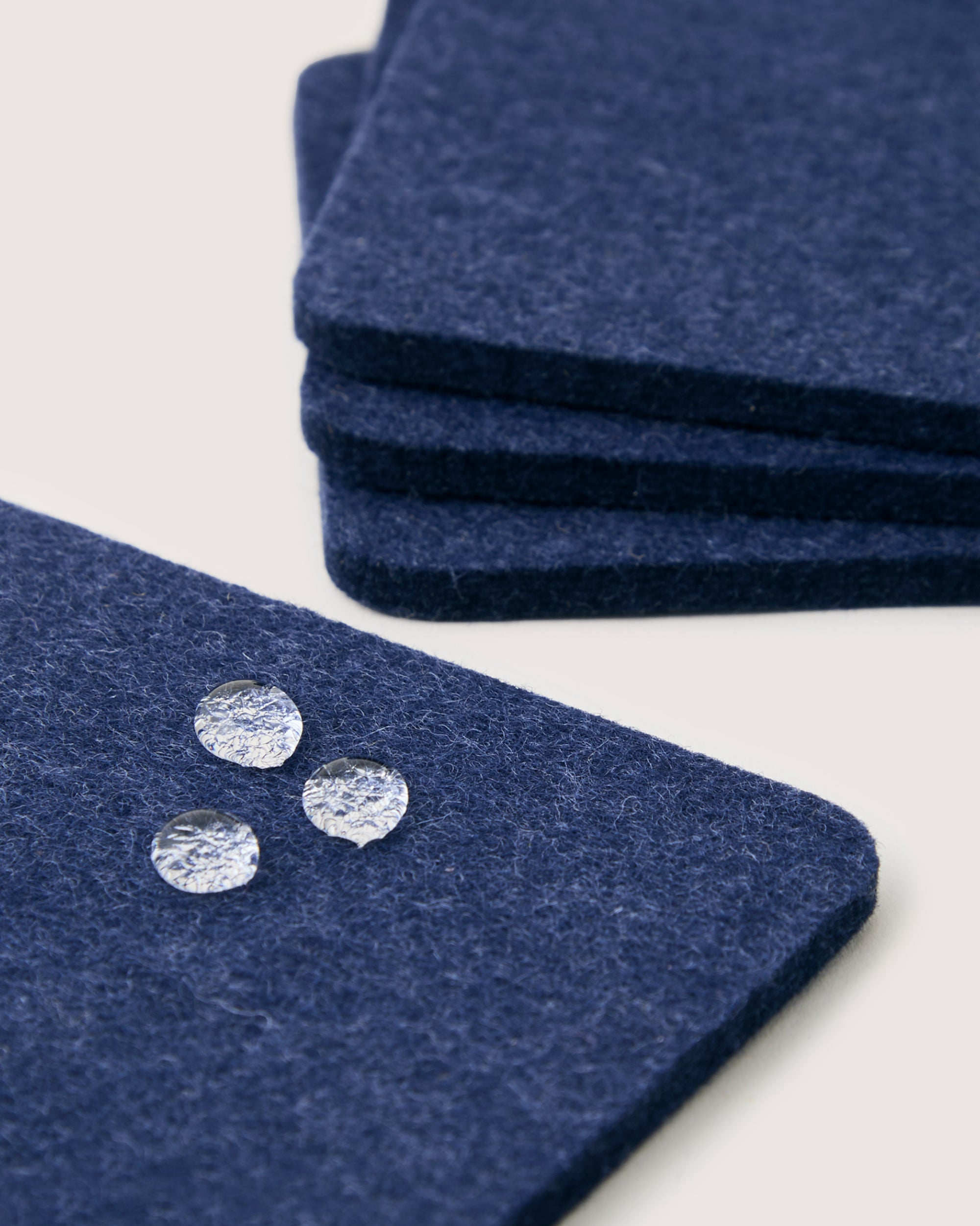 Bierfilzl Merino Wool Square Coaster Solid 4 Pack — Final Sale