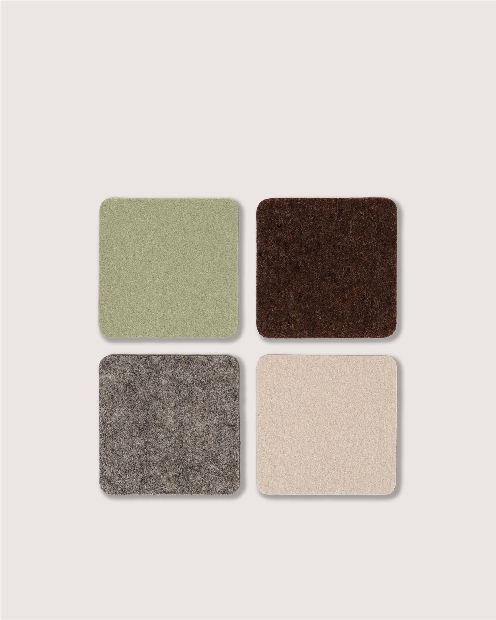 Bierfilzl Merino Wool Square Coaster Multi 4 Pack