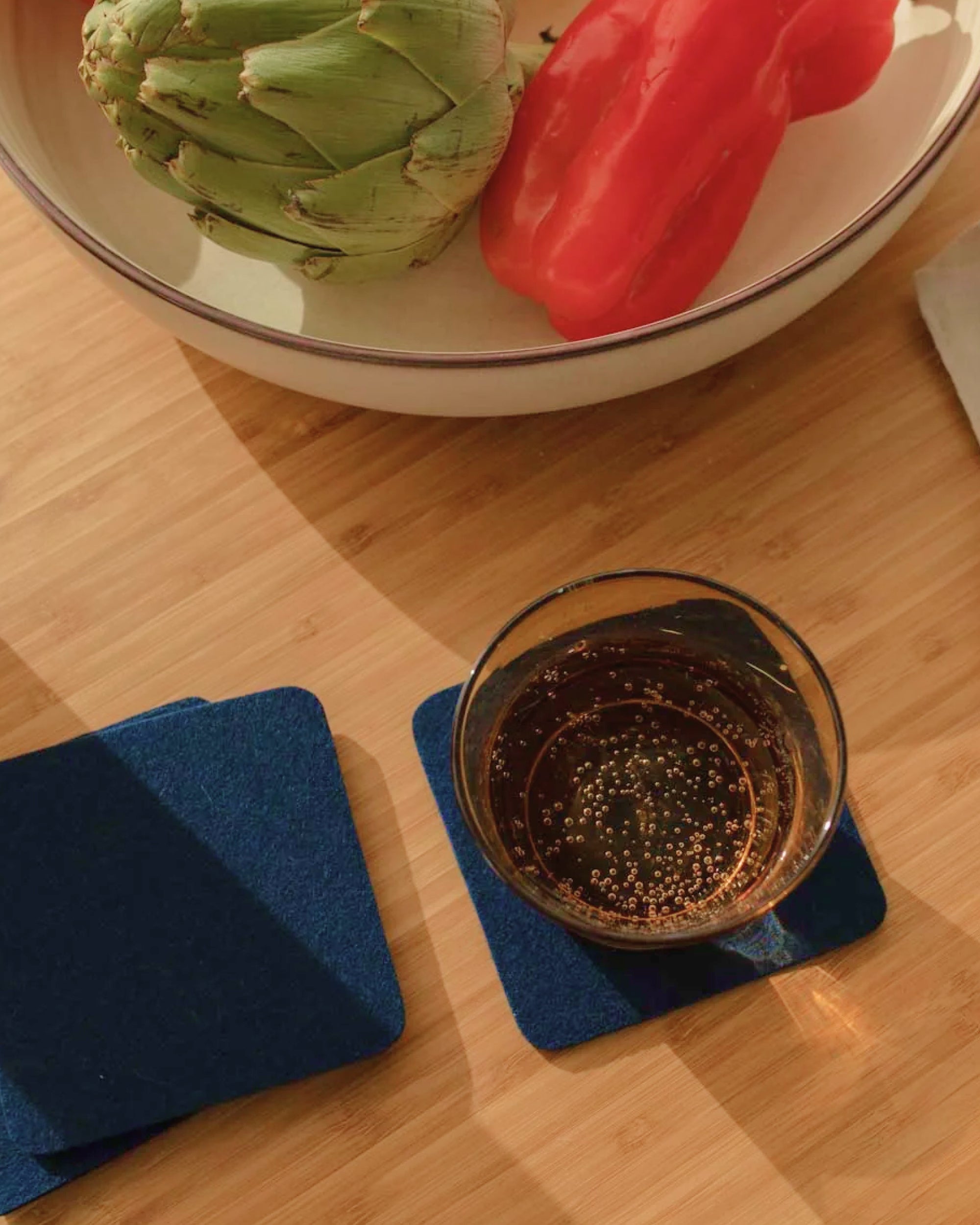 Bierfilzl Merino Wool Square Coaster Solid 4 Pack