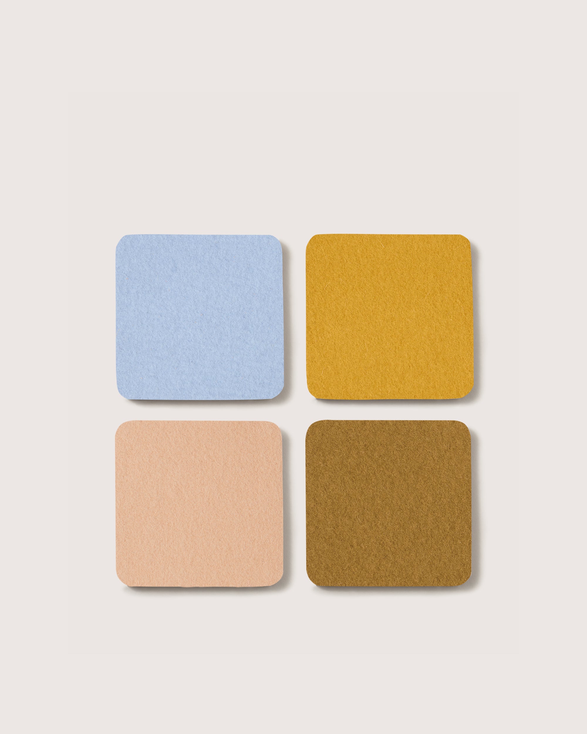 Bierfilzl Merino Wool Square Coaster Multi 4 Pack — Final Sale