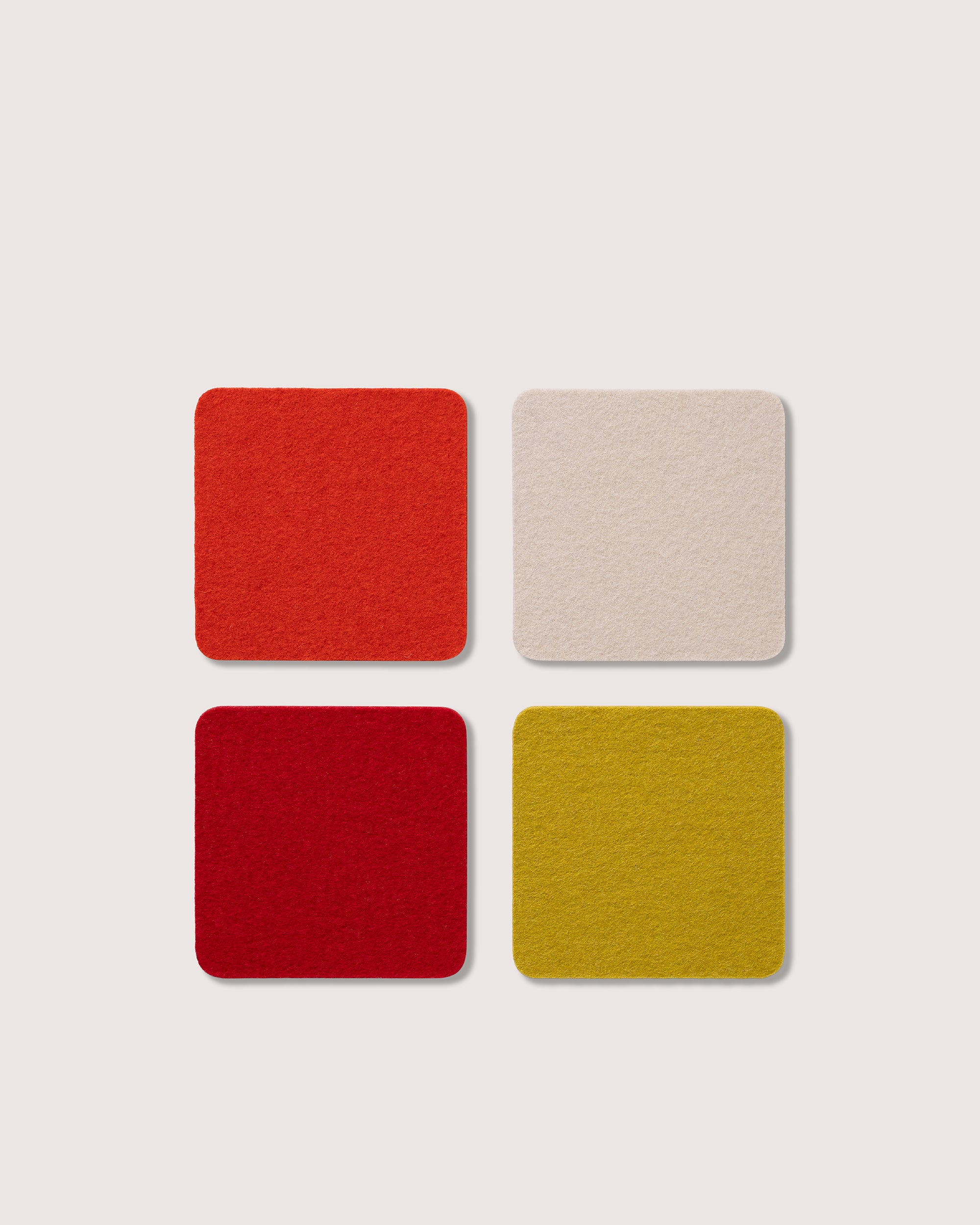 Bierfilzl Merino Wool Square Coaster Multi 4 Pack