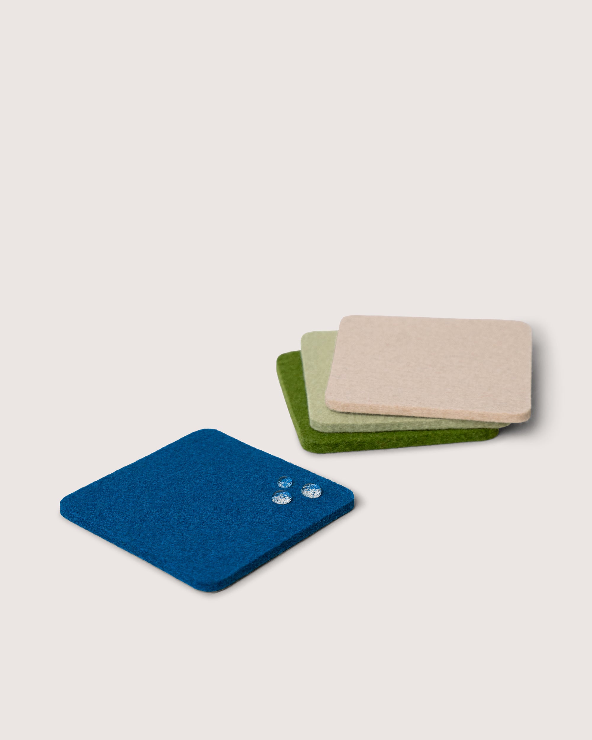 Bierfilzl Merino Wool Square Coaster Multi 4 Pack