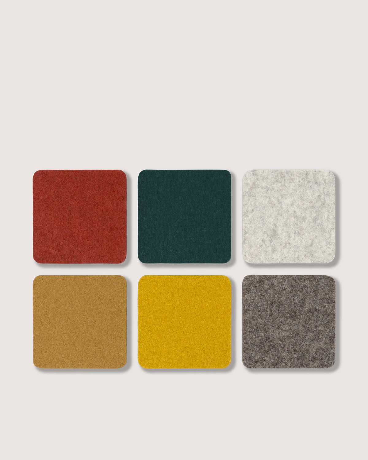 Bierfilzl Merino Wool Square Coaster Multi 6 Pack
