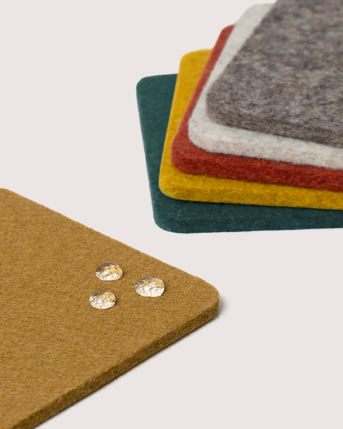 Bierfilzl Merino Wool Square Coaster Multi 6 Pack