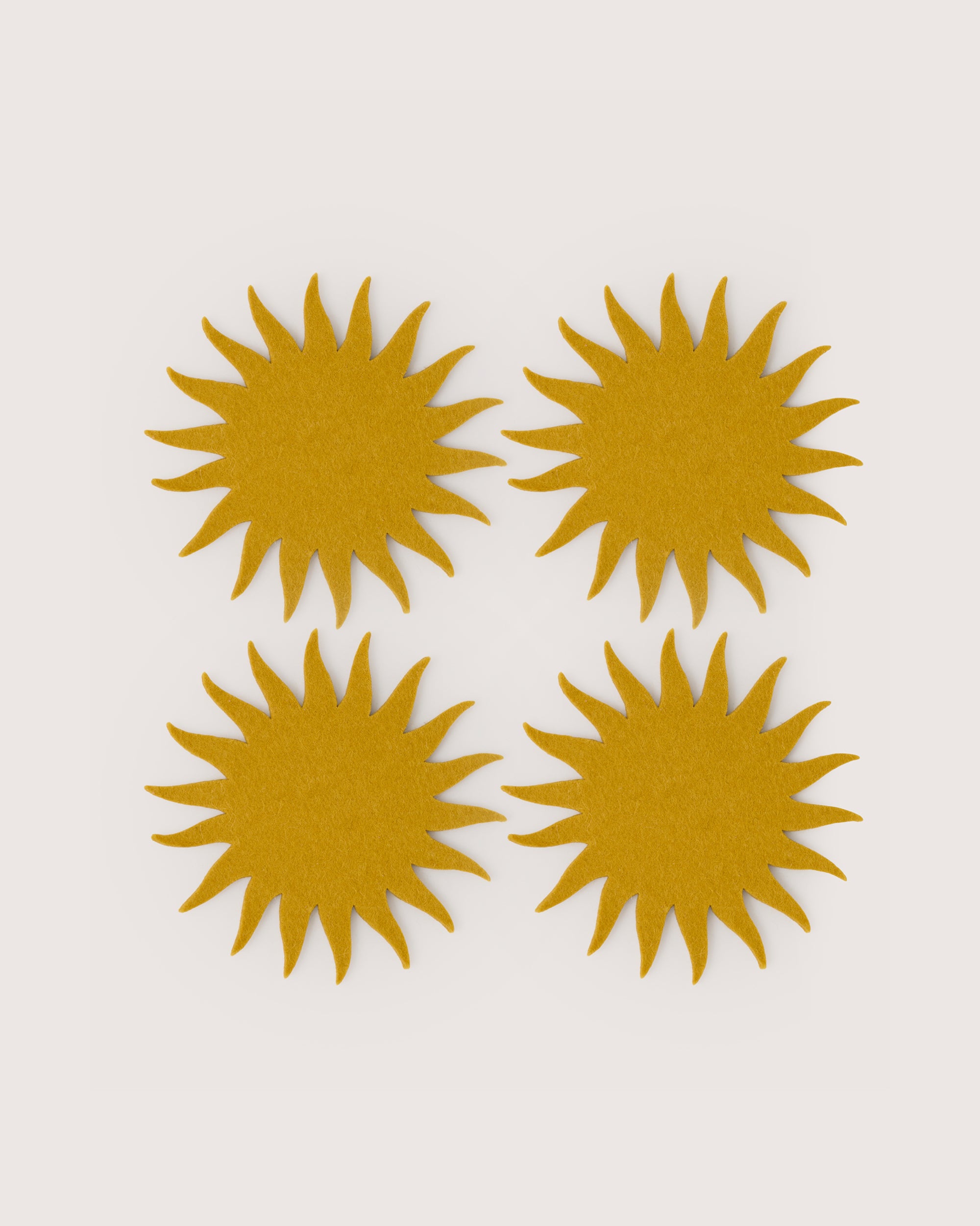 Merino Wool Sunburst Coaster Solid 4 Pack — Final Sale