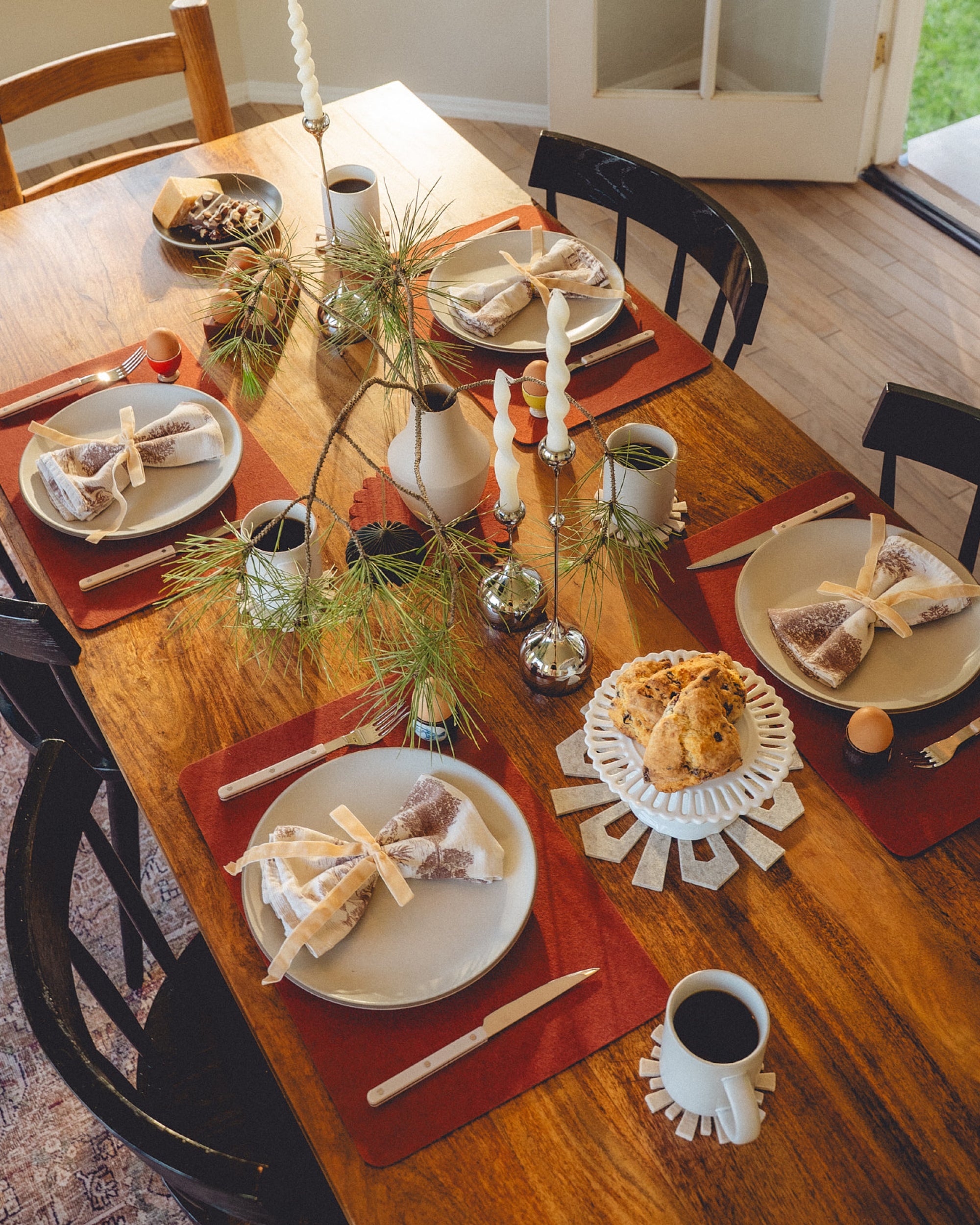 Merino Wool Rectangle Placemat - 4 Pack