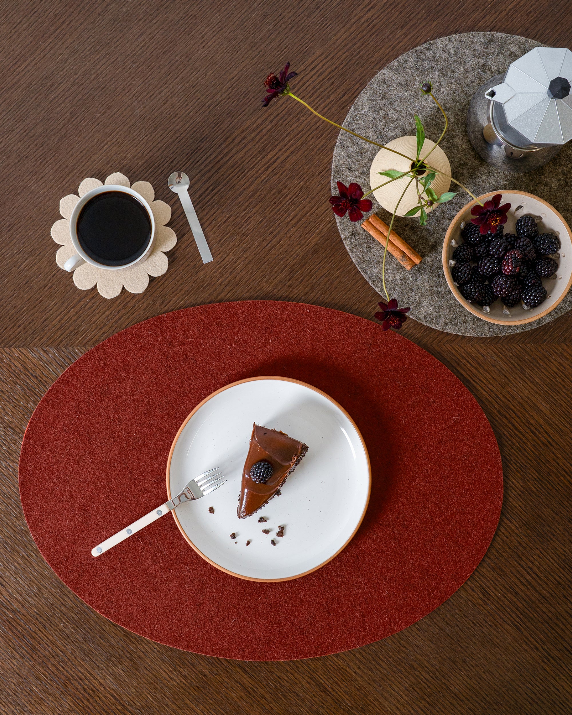 Merino Wool Oval Placemat - 4 Pack