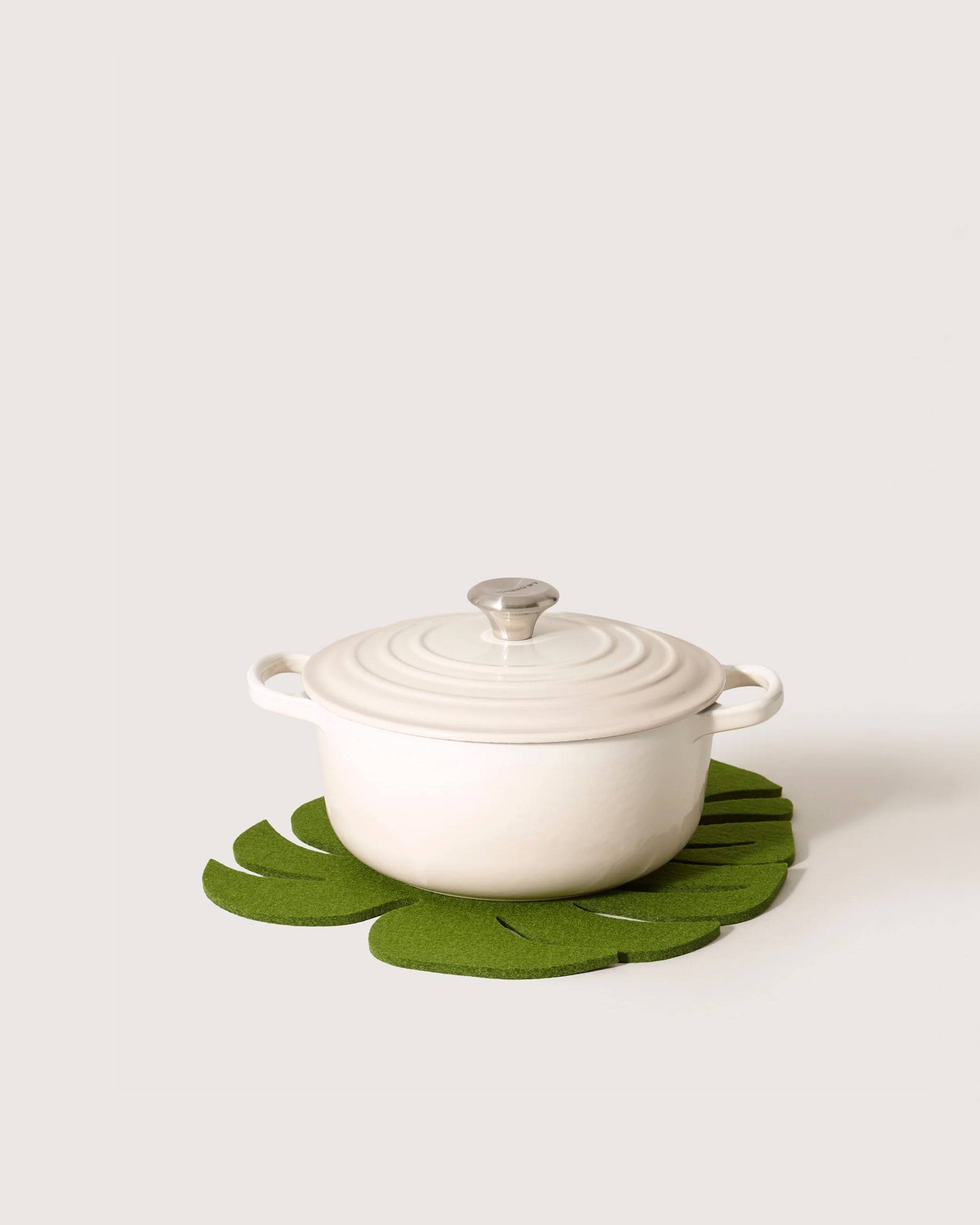 Merino Wool Large Monstera Trivet