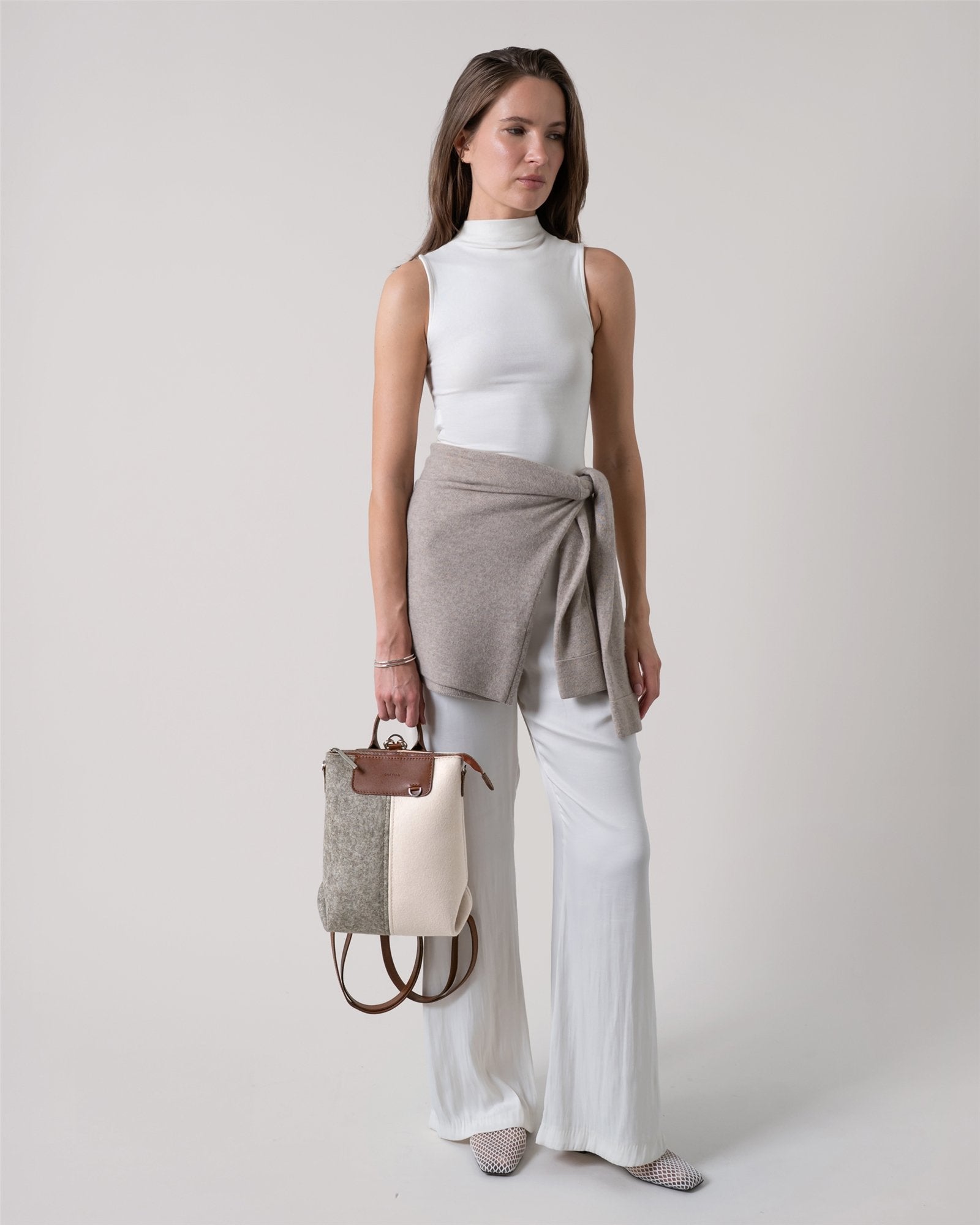 Bedford Merino Wool Midi Colorblock Backpack