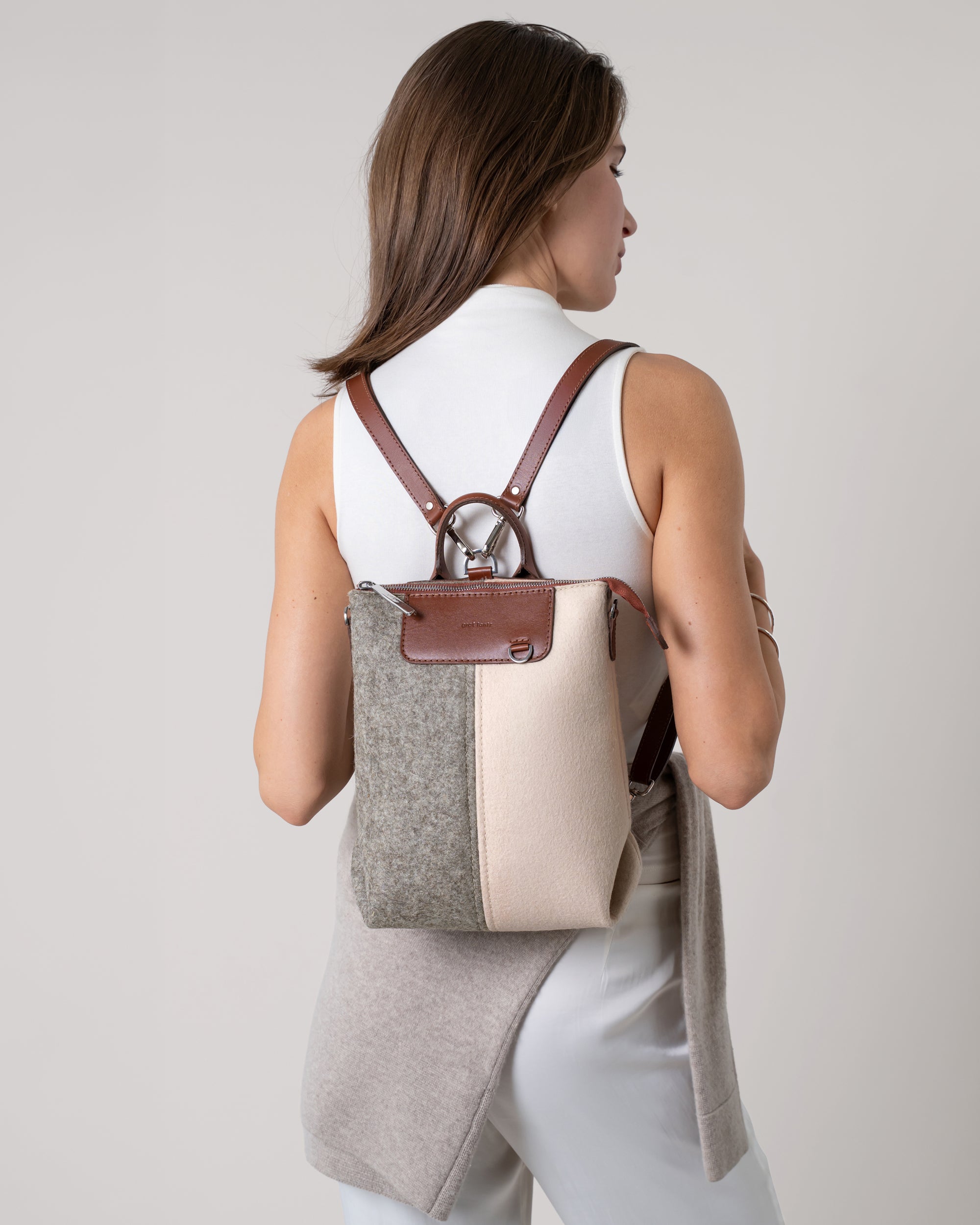 Bedford Merino Wool Midi Colorblock Backpack
