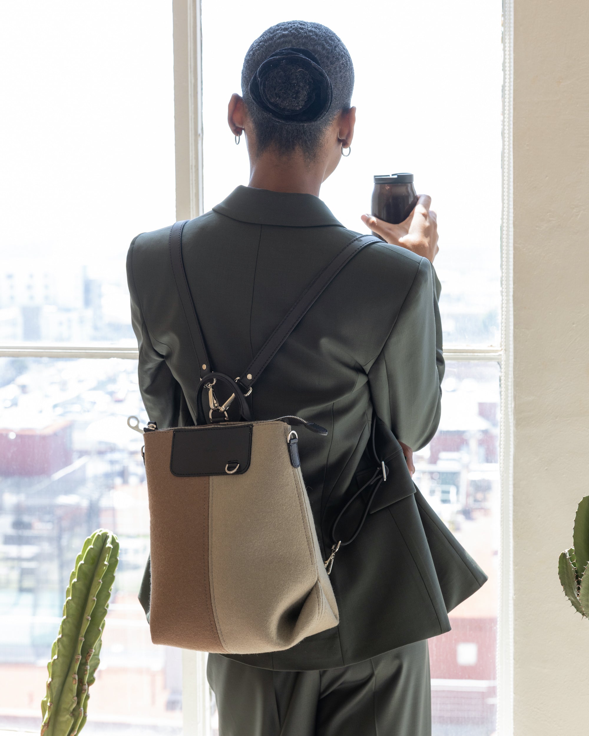 Bedford Merino Wool Midi Colorblock Backpack — Final Sale