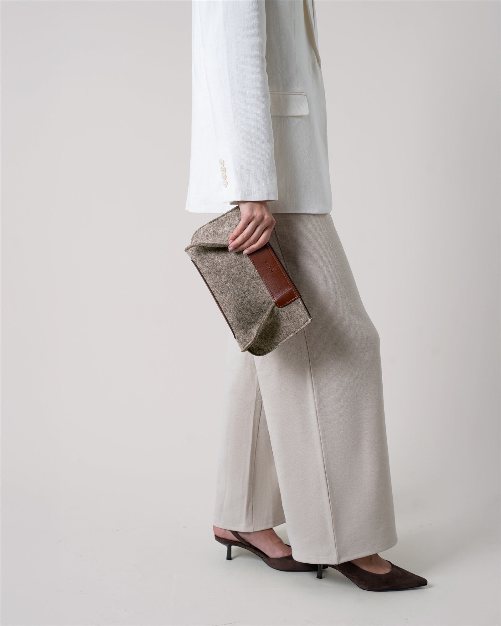 Frankie Merino Wool Clutch