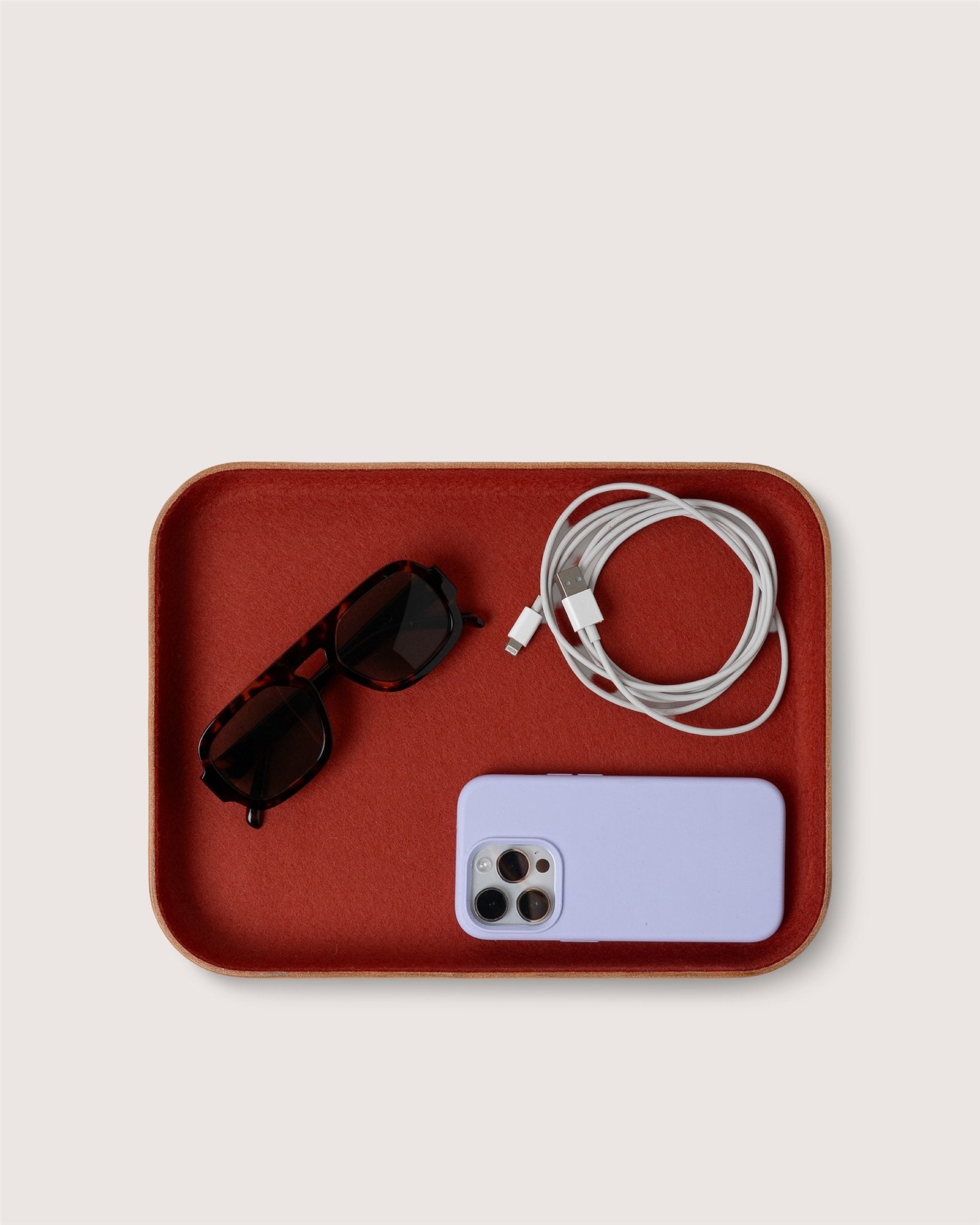 Kawabon Leather/Merino Wool Large Tray