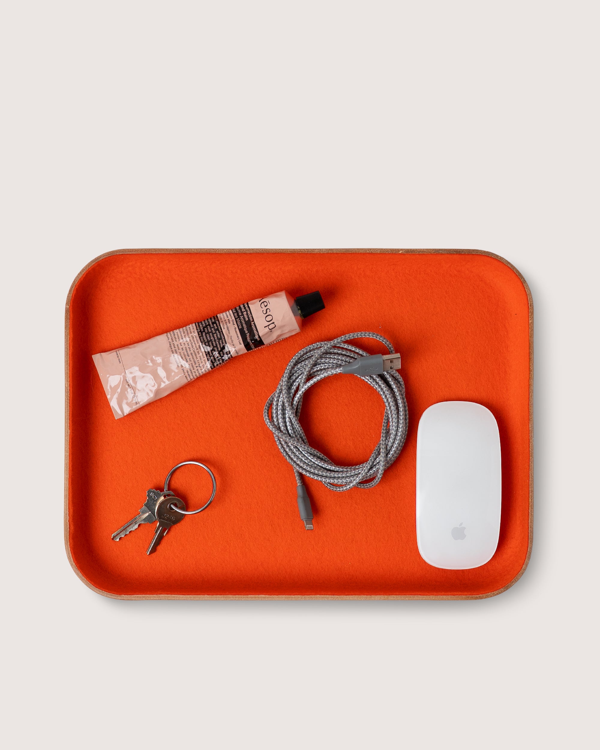 Kawabon Leather/Merino Wool Large Tray