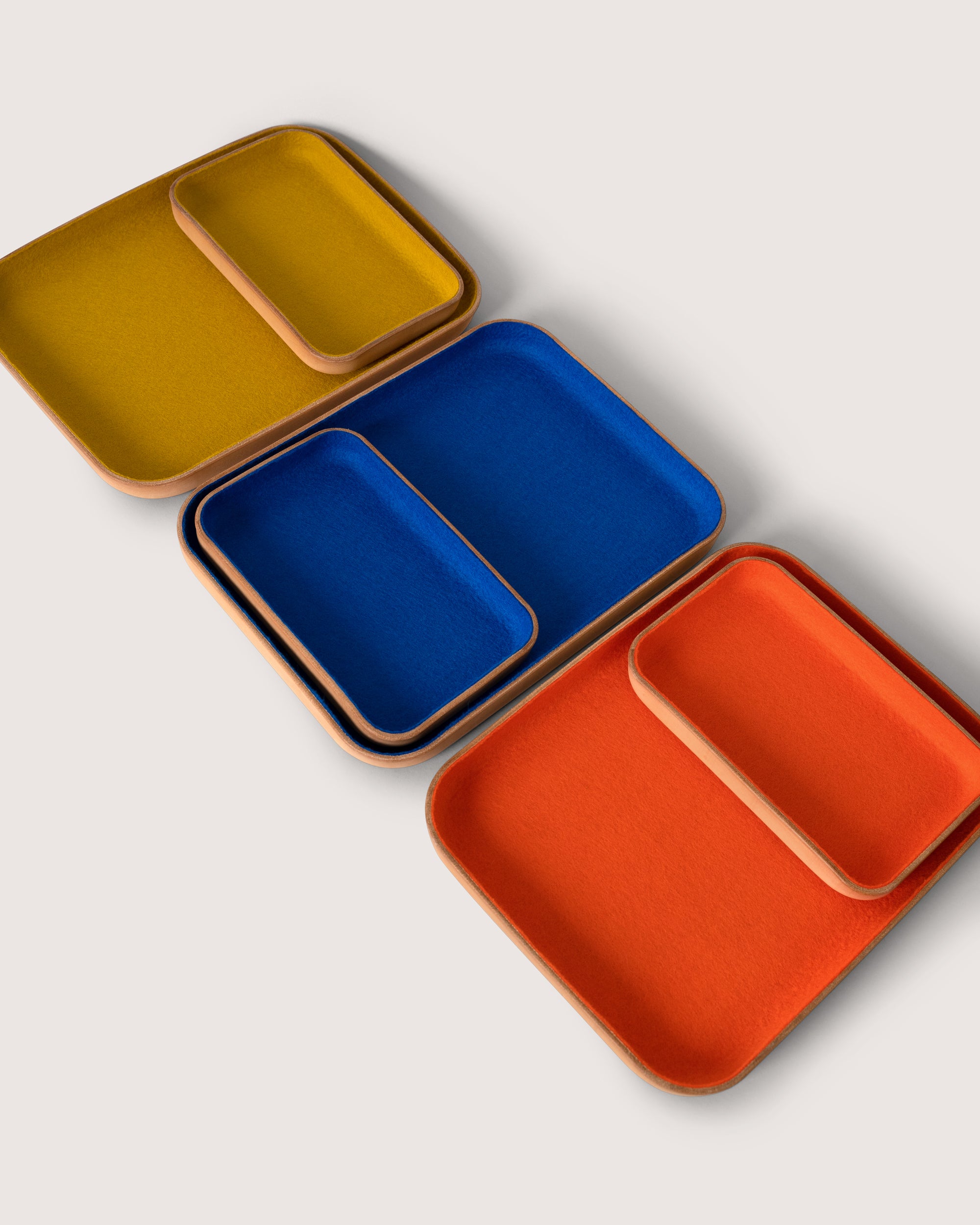 Kawabon Leather/Merino Wool Small Tray