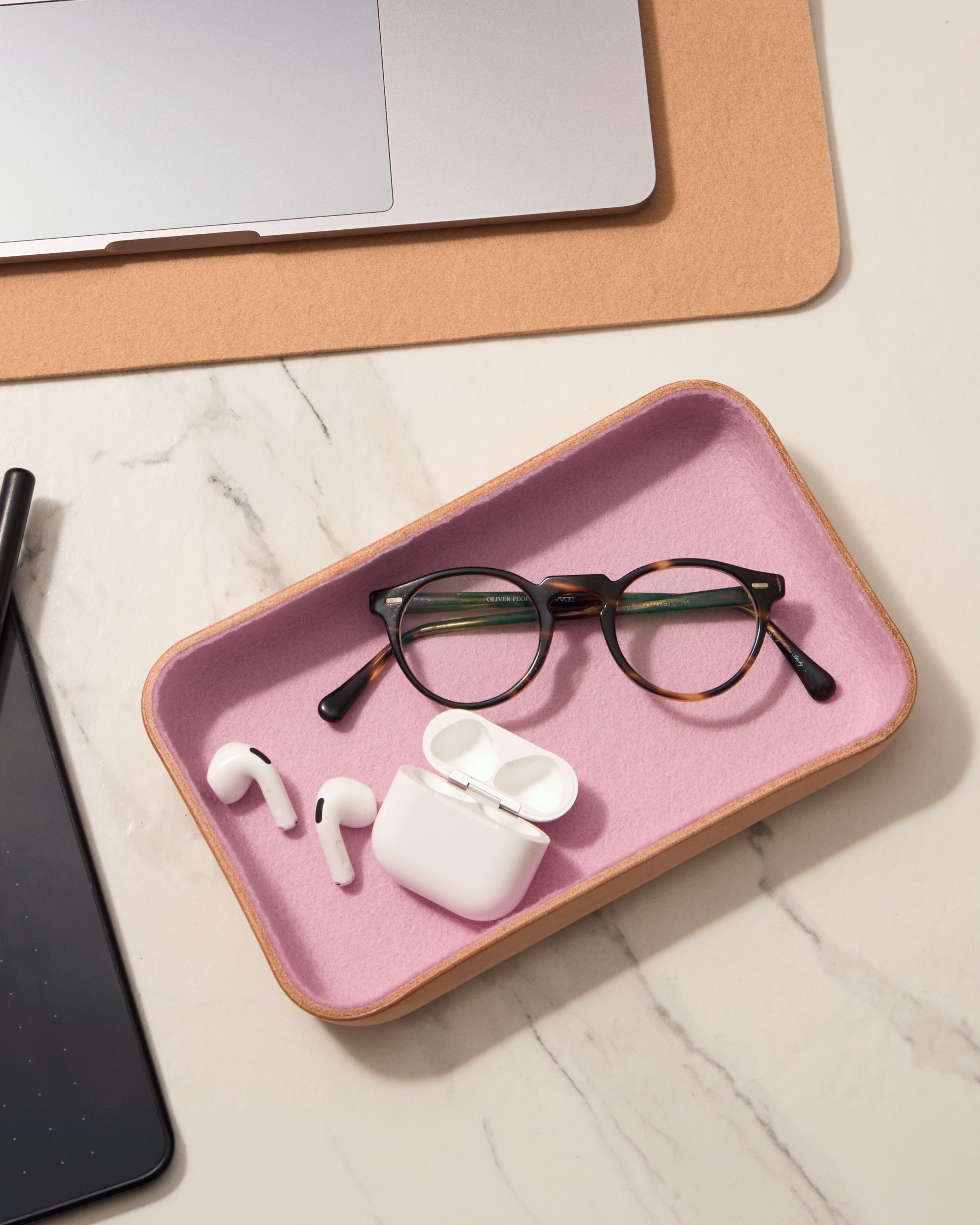 Kawabon Leather/Merino Wool Small Tray — Final Sale