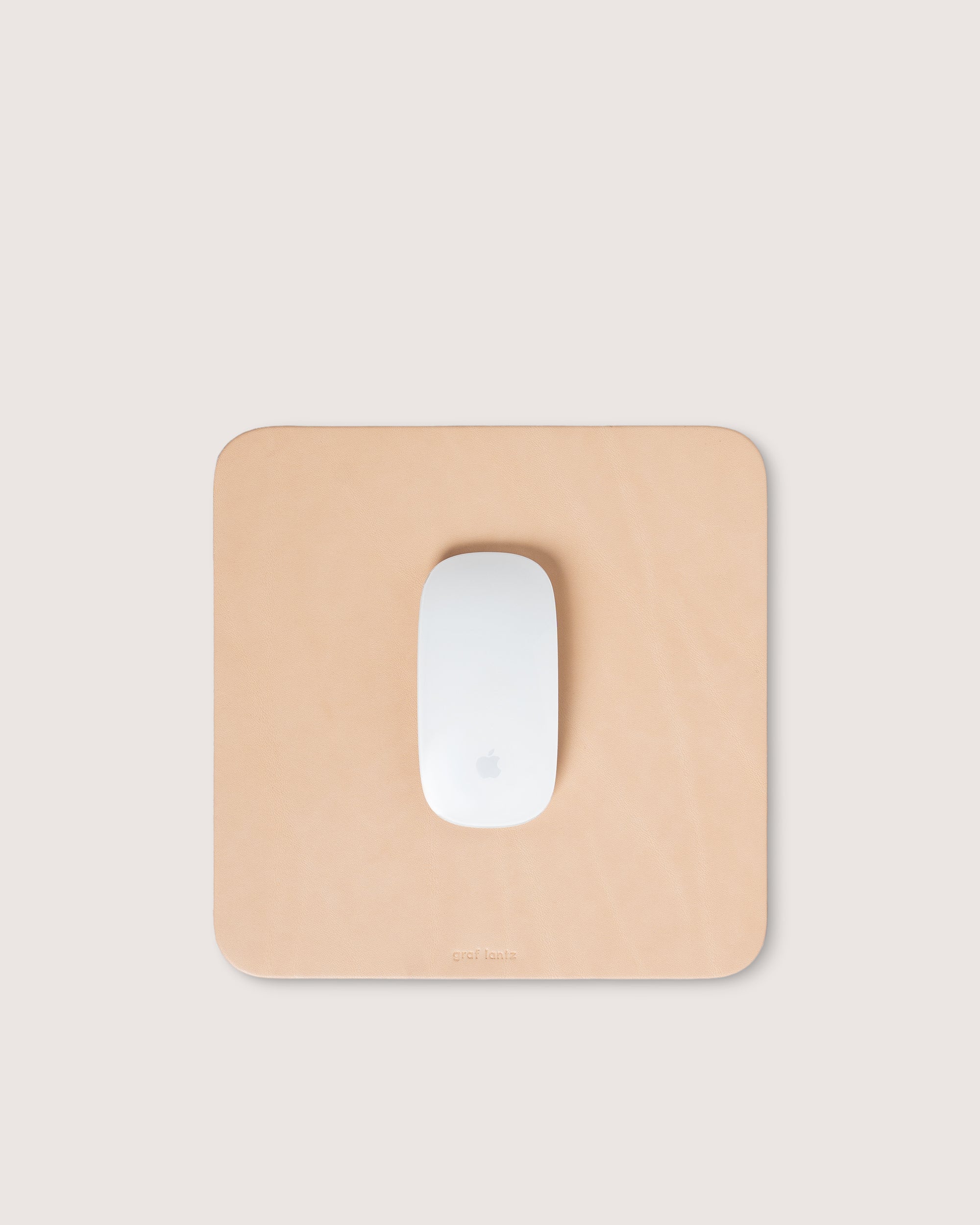 Mausu Leather/Merino Wool Square Mouse Pad