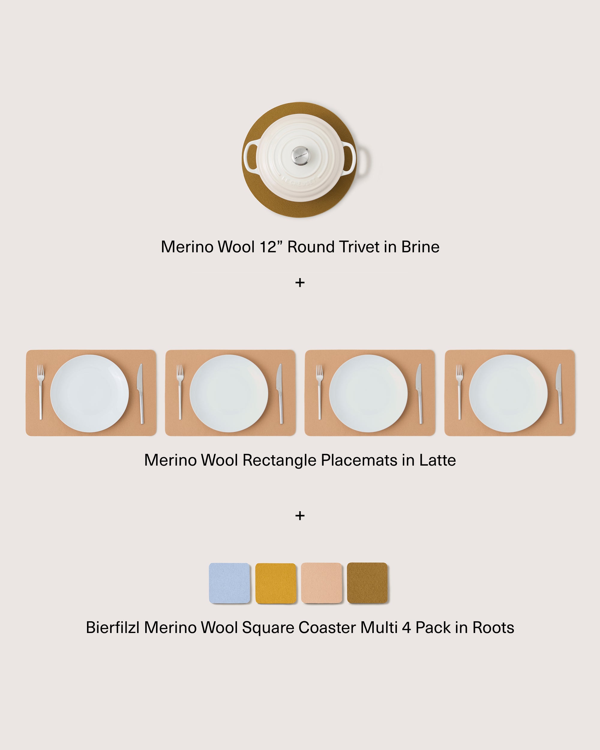 Merino Wool Tabletop Set - Small